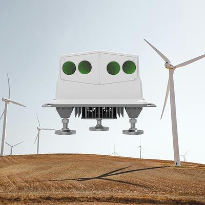 Лидар ветровых турбин частотой 4 Гц для максимального прохода Размер 500 мм и диапазон направления ветра -180°-180° в ветровой энергетике