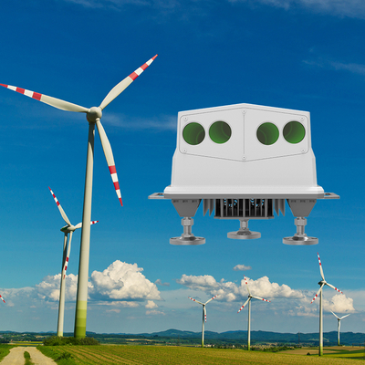 Ветряная электростанция NL750, диапазон лидара 50м-750м и диапазон направления ветра -180°-180° для возобновляемой энергетики